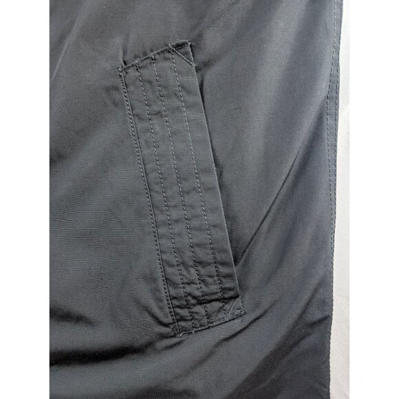 Eddie Bauer Jacket Men Large Tall Black Button Down Removable Liner Trench - Picture 6 of 13